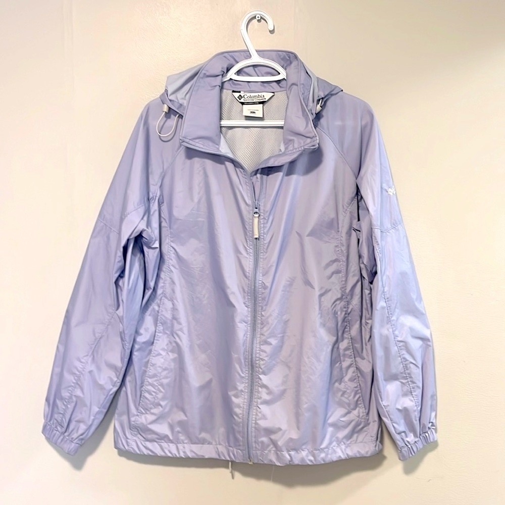 Columbia purple packable jacket side large